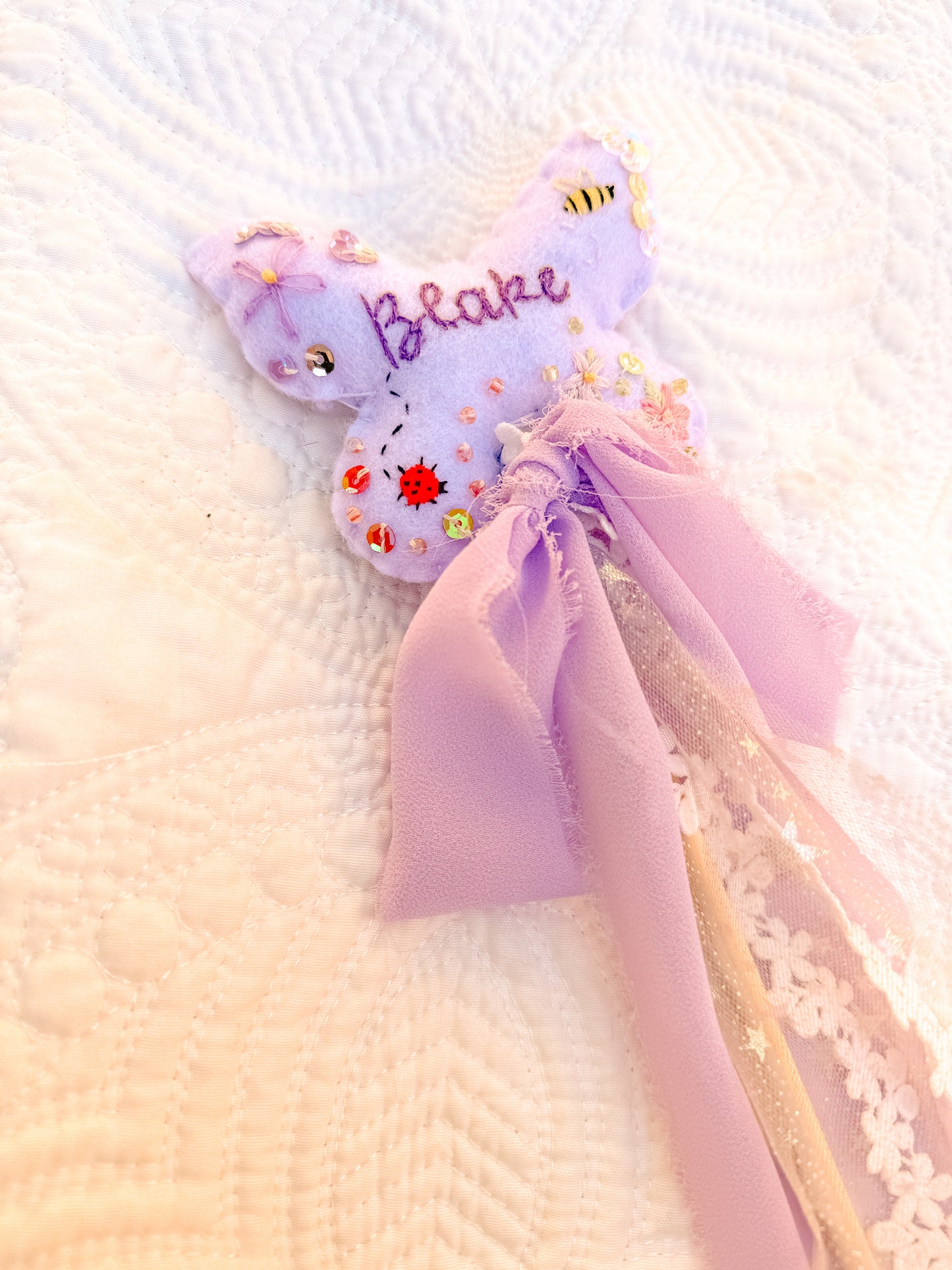 Custom Embroidered Fairy Wand